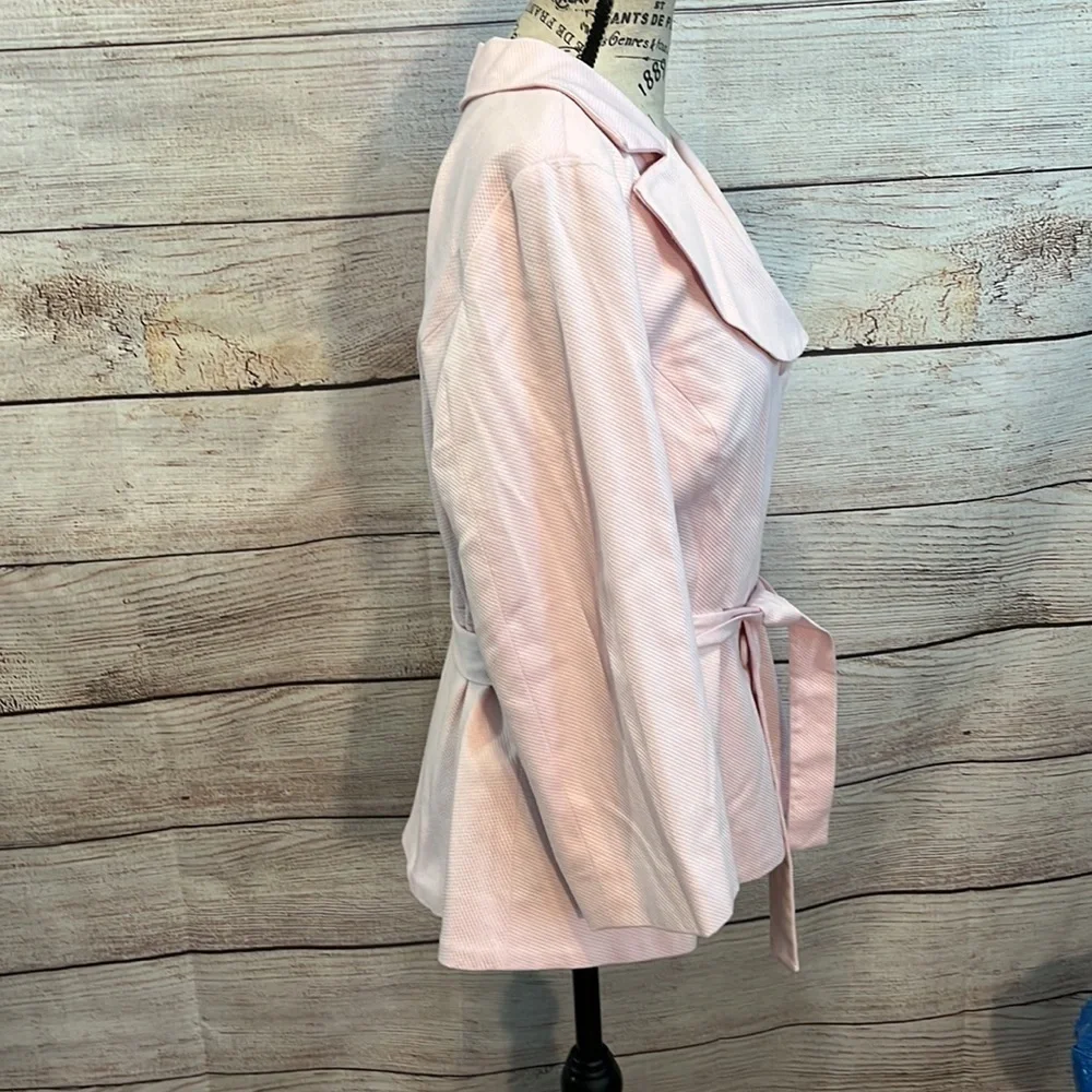 Sandro Sportswear Blazer Belted NWT 3/4 Sleeves Pale Pink Size Large